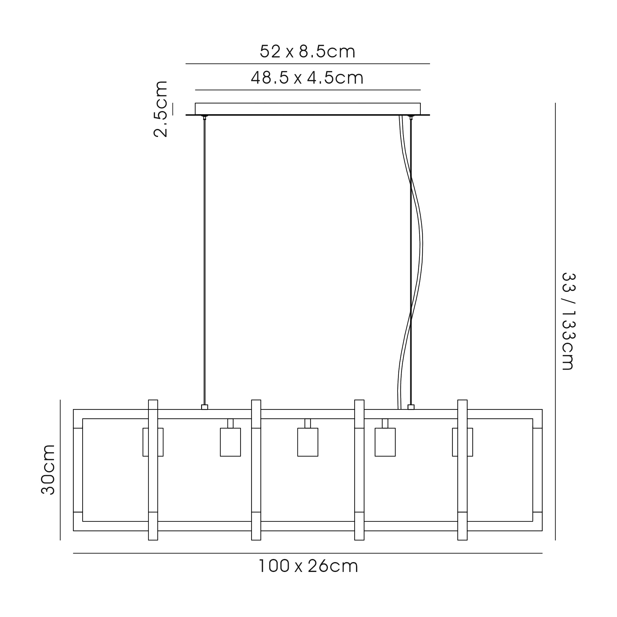 Canto Polished Nickel Ceiling Lights Diyas Linear Fittings